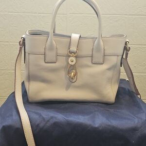 Dooney & Bourke Cream Satchel with Gold Accents NWOT